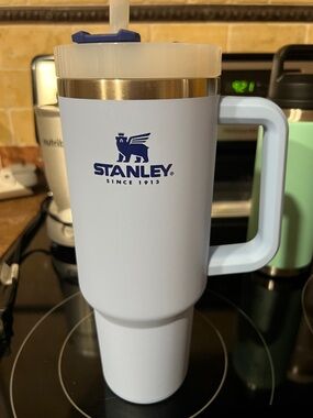 New Stanley Powder Blue Insulated Travel Tumbler with Handle